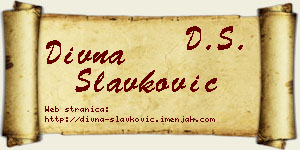 Divna Slavković vizit kartica